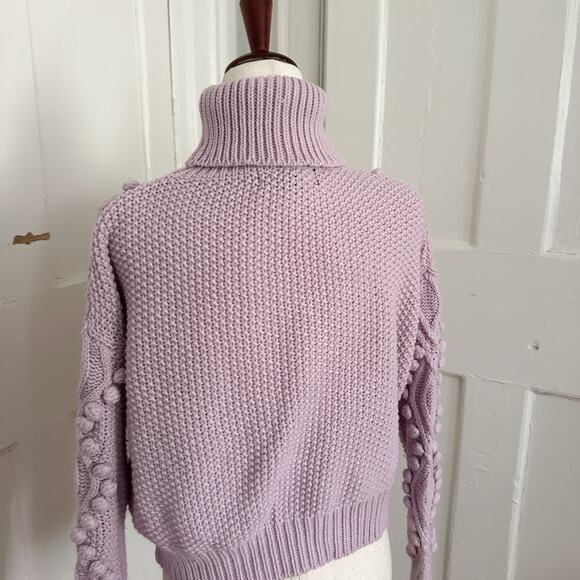 Forever 21 Pom Pom Lavender Turtleneck Sweater - Picture 5 of 5
